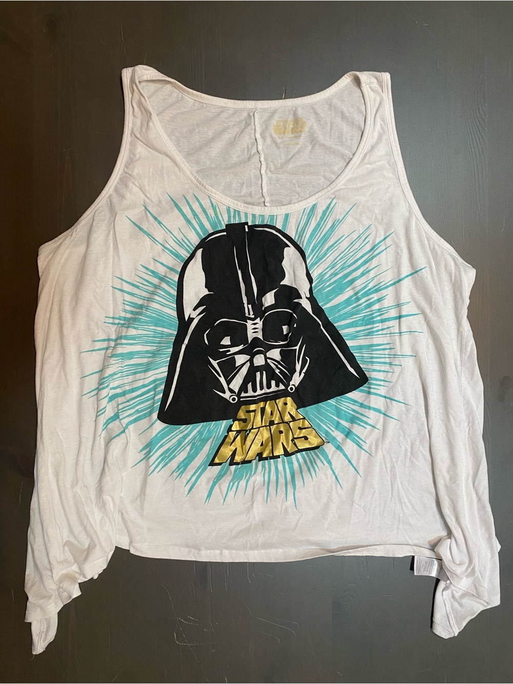 Torrid Star Wars Darth Vader Graphic White Tank Top Size 4 / 3X